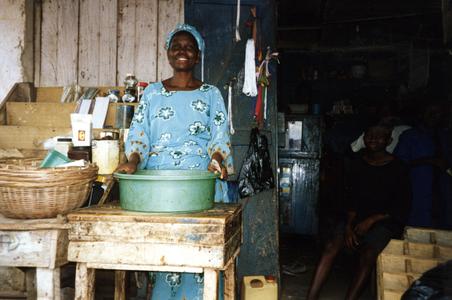 Woman at shop in Osun