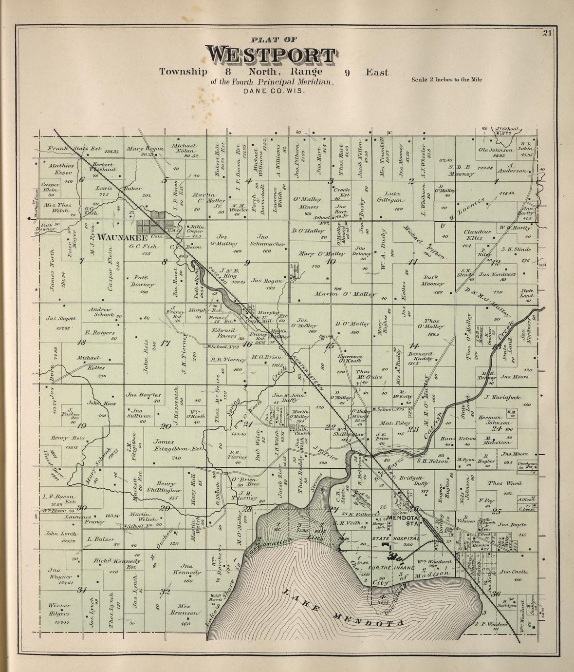 Plat Book Of Dane County Wisconsin Drawn From Actual Surveys And The   H1380 0098d 