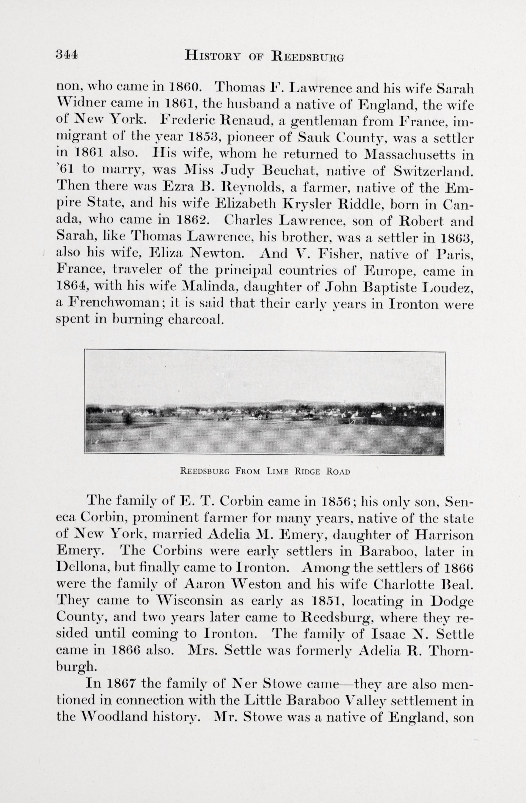 History of Reedsburg and the Upper Baraboo Valley Full view UWDC