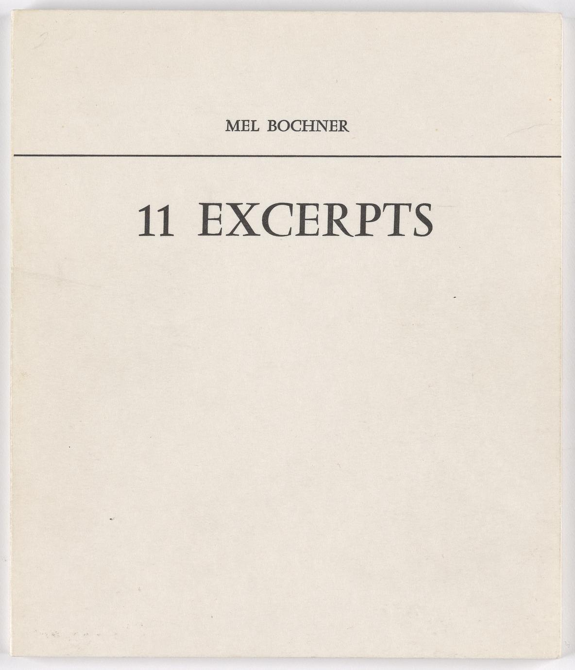 11 excerpts (1967-1970) = 11 extraits (1967-1970) (1 of 3)