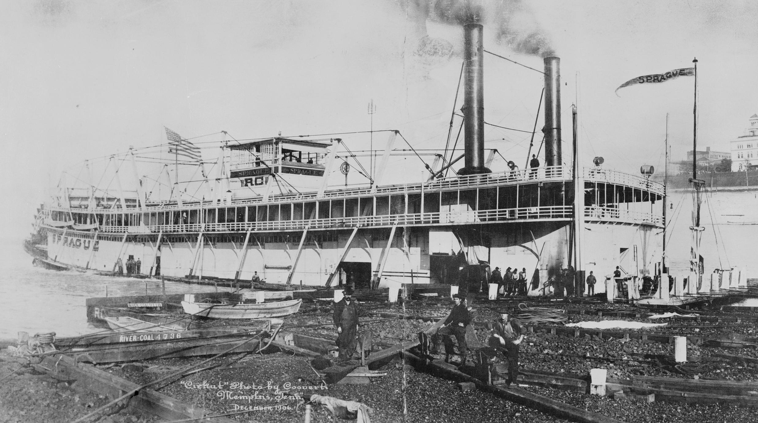 1915年製 STEAMBOAT WAVE BACK Lost landmarks of Vicksburg: The Sprague - Vicksburg Daily News