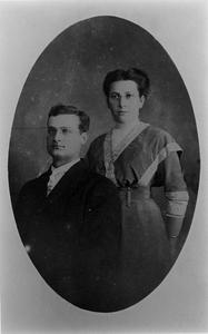 Wedding portrait of Sylvester Herlache and Mary Joniaux