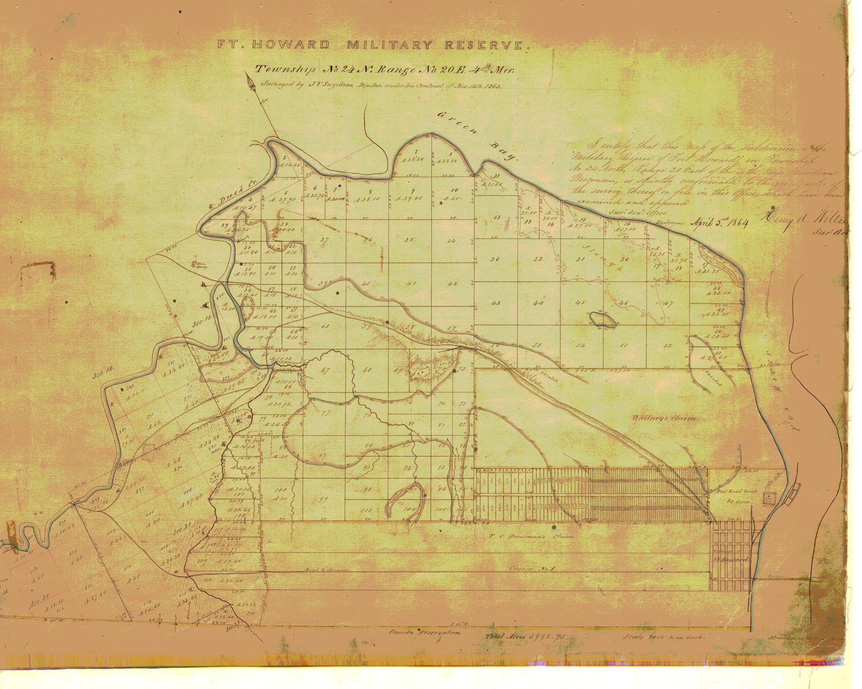 [Public Land Survey System map: Wisconsin Township 24 North, Range 20 East]