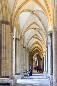 Chichester Cathedral interior nave aisle