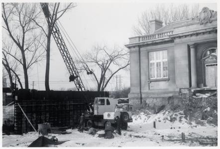 Construction of the 1968 addition of the Wausau Public Library