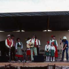 Members of "Paisano Club" perform Italian songs