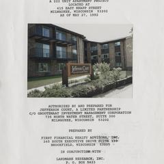 Appraisal of Jefferson Court Apartments, Milwaukee, Wisconsin