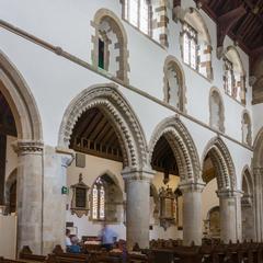 Wimborne Minster north side of nave