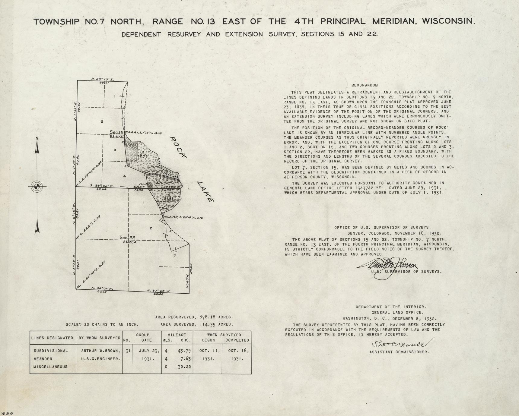 [Public Land Survey System map: Wisconsin Township 07 North, Range 13 East]