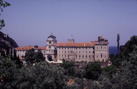 Esphigmenou Monastery from a distance