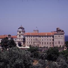 Esphigmenou Monastery from a distance