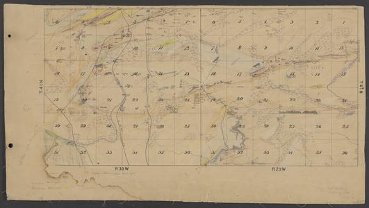 Geological map of area north of Iron Mountain (Dickinson County, Michigan)