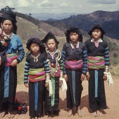 Ethnic Hmong woman and children