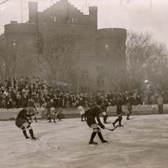 Hockey game on Library Mall