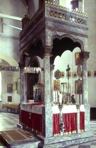 High altar at the new catholicon of Xenophontos