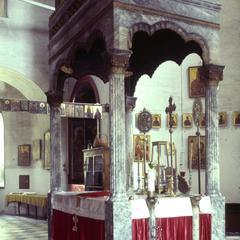 High altar at the new catholicon of Xenophontos