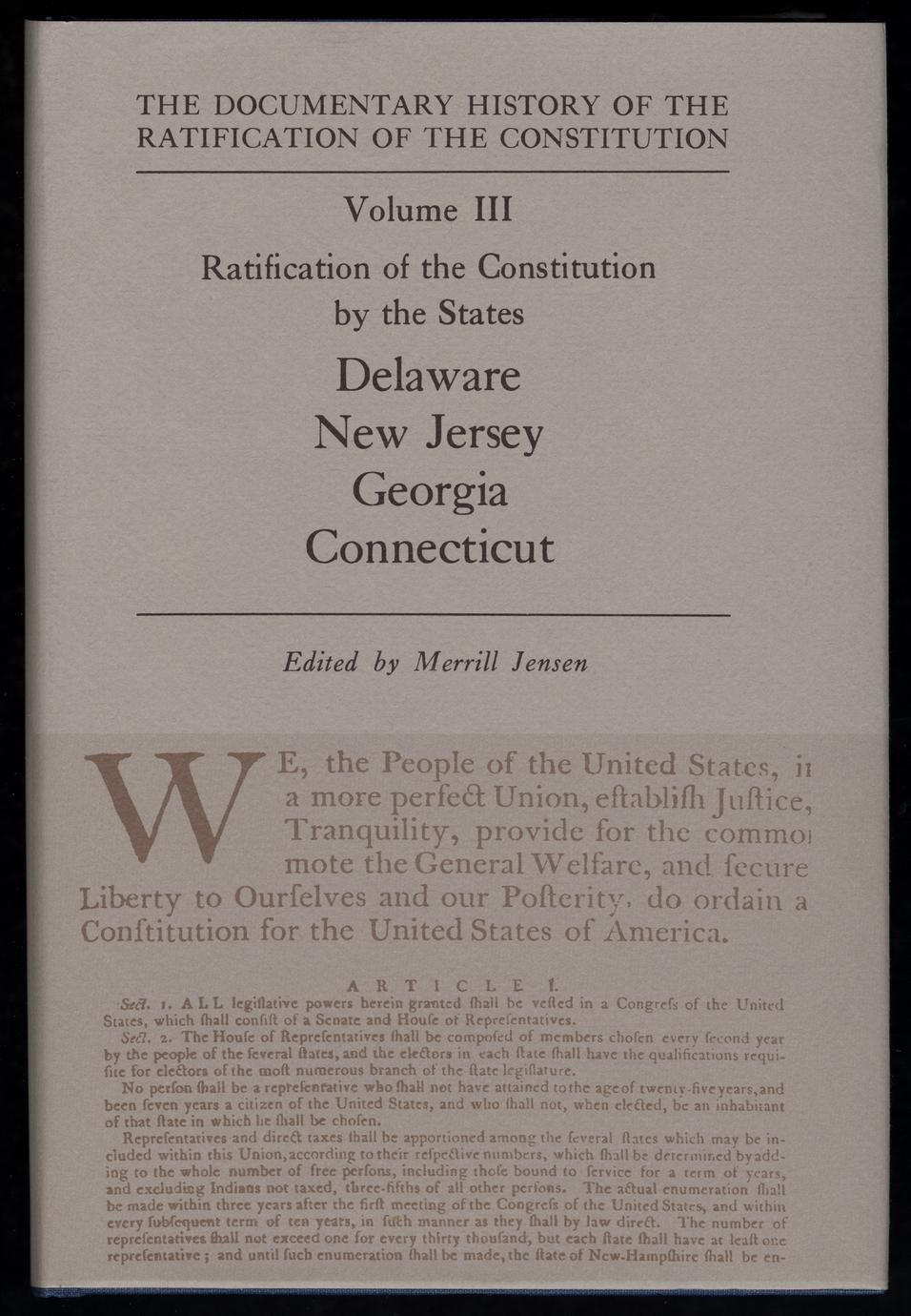 The Documentary History Of The Ratification Of The Constitution (30 ...