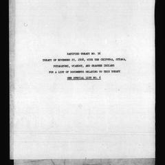 Ratified treaty no. 56, Treaty of November 25, 1808, with the Chippewa, Ottawa, Potawatomi, Wyandot, and Shawnee Indians. For a list of documents relating to this treaty see special list no. 6