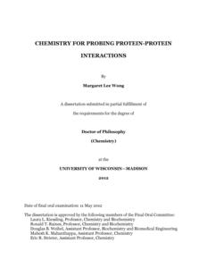 Chemistry for Probing Protein-Protein Interactions