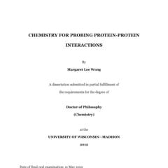 Chemistry for Probing Protein-Protein Interactions