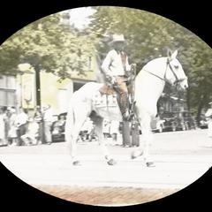 Fred Baysinger, on horse
