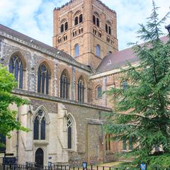 St. Albans Cathedral north transept, tower and presbytery