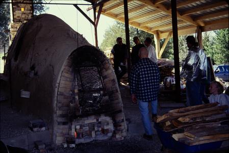 Anagama kiln and shed