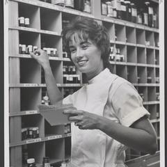 Pharmacist in a hospital dispensary