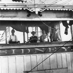 Close-up of pilothouse of the Sidney
