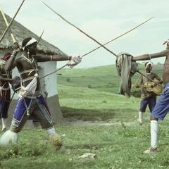 Southern Africa : Domestic Activities : games, stick-fighting
