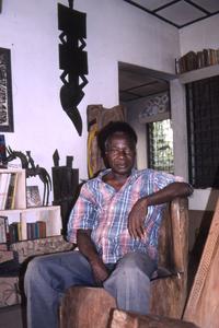 Agbo Folarin in his house