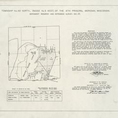 [Public Land Survey System map: Wisconsin Township 43 North, Range 05 West]