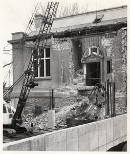 Demolition of the Wausau Public Library Carnegie building January 1967.
