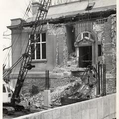 Demolition of the Wausau Public Library Carnegie building January 1967.