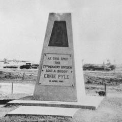 Balsam Sailors at Ernie Pyle Monument on Ie Shima (Iejima) Island