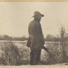 Aldo duck hunting on the Bosque Sand Bar, New Mexico, November 1920