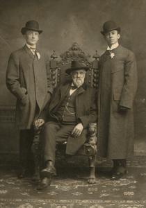 Gus Kirst, Arthur Lohman and unidentified man in portrait.