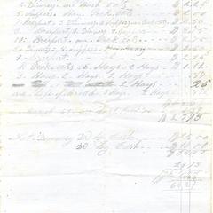 Bill from William S. Gardiner to Nathaniel Dominy VII, 1857