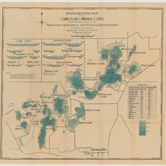Hydrographic Map of the Chain-O'-Lakes, Waupaca County, Wisconsin