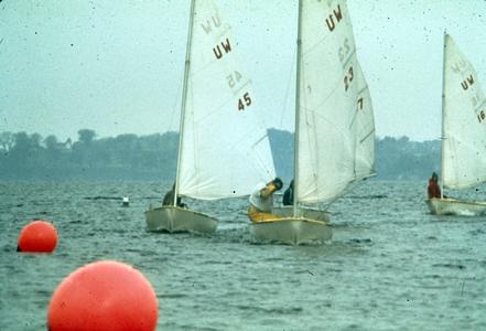 Hoofers sailing on Lake Mendota