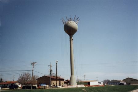 Barneveld water tower, prepped for new paint