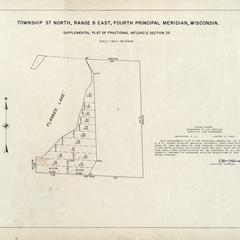 [Public Land Survey System map: Wisconsin Township 37 North, Range 08 East]