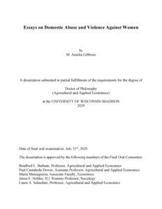 Essays on Domestic Abuse and Violence Against Women