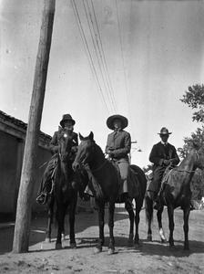 Estella, Marie Leopold, and Aldo on horseback