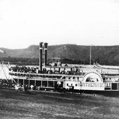 Side view of the Northern Belle at shore