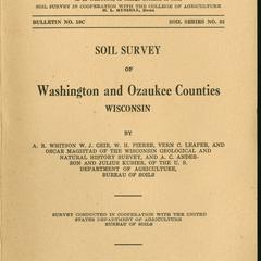 Soil survey of Washington and Ozaukee Counties, Wisconsin