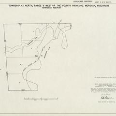 [Public Land Survey System map: Wisconsin Township 43 North, Range 06 West]