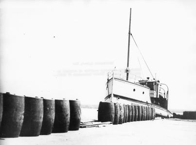 The Wisconsin docked at Washington Island, Wisconsin