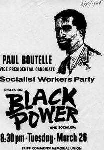 Paul Boutelle speech flier
