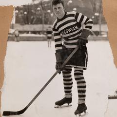 Hockey player on Library Mall